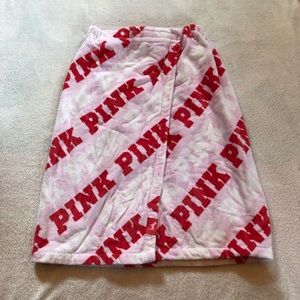 victoria’s secret pink wrap body towel